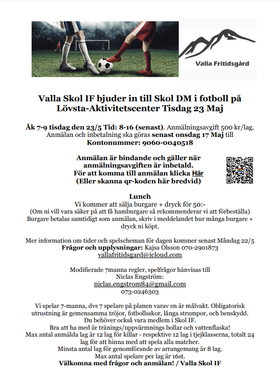 Inbjudan Skol-DM fotboll 2023